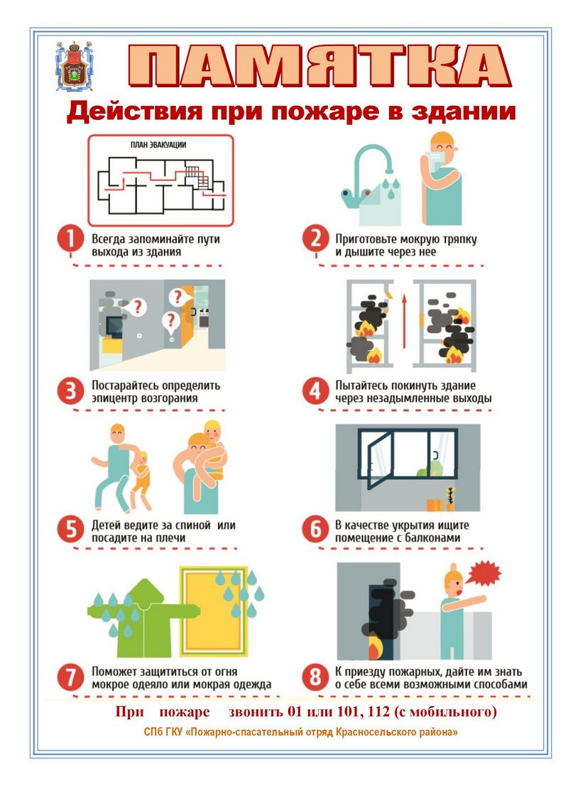 Государственное бюджетное дошкольное образовательное учреждение Центр  развития ребенка — детский сад № 60 Красносельского района Санкт-Петербурга  - Противопожарная безопасность и действия в чрезвычайных ситуациях
